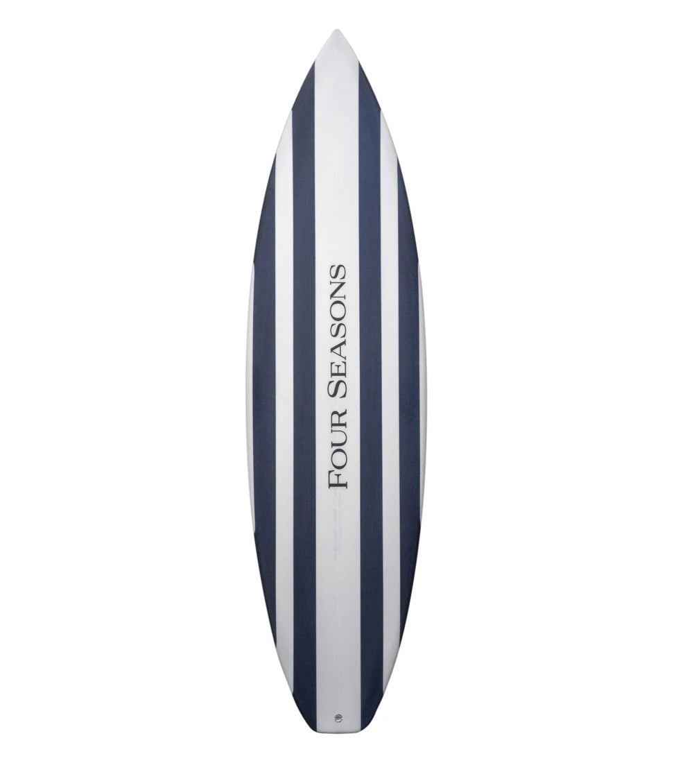 Surfboard with 'Four Seasons' branding on a white background - {{Maritime Navy}}