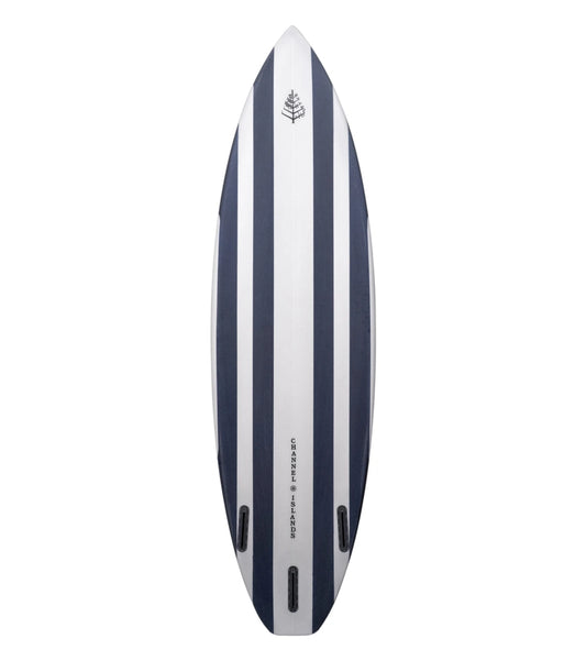 Surfboard with 'Four Seasons' branding on a white background - {{Maritime Navy}}