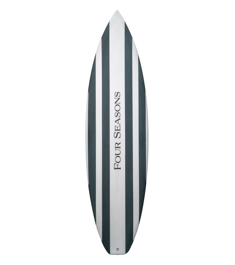 Surfboard with 'Four Seasons' branding on a white background - {{Paradise Green}}