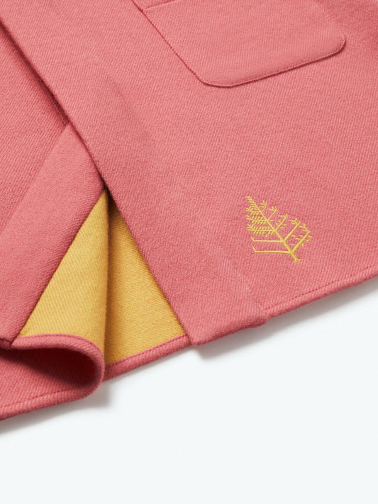 The exterior of the robe showcases a soft and uniform Coral Reef Pink tone, creating a pleasing visual contrast. - {{Coral Reef Pink}}