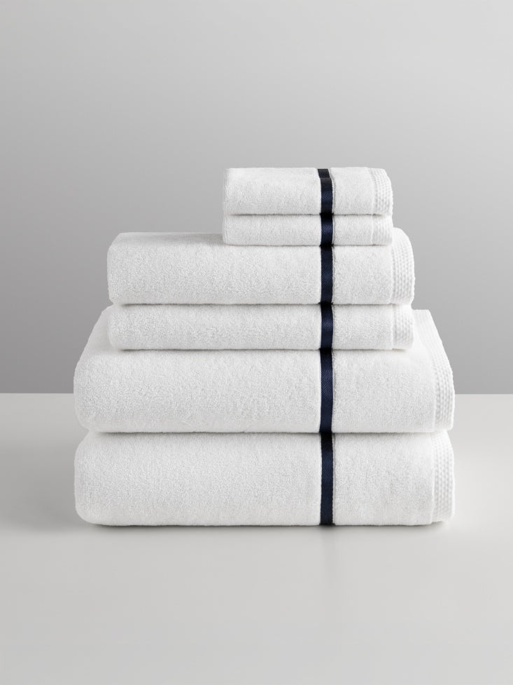 Four Seasons Sycamore Bath Towel Set, white, 6-piece set - {{Signature White}}