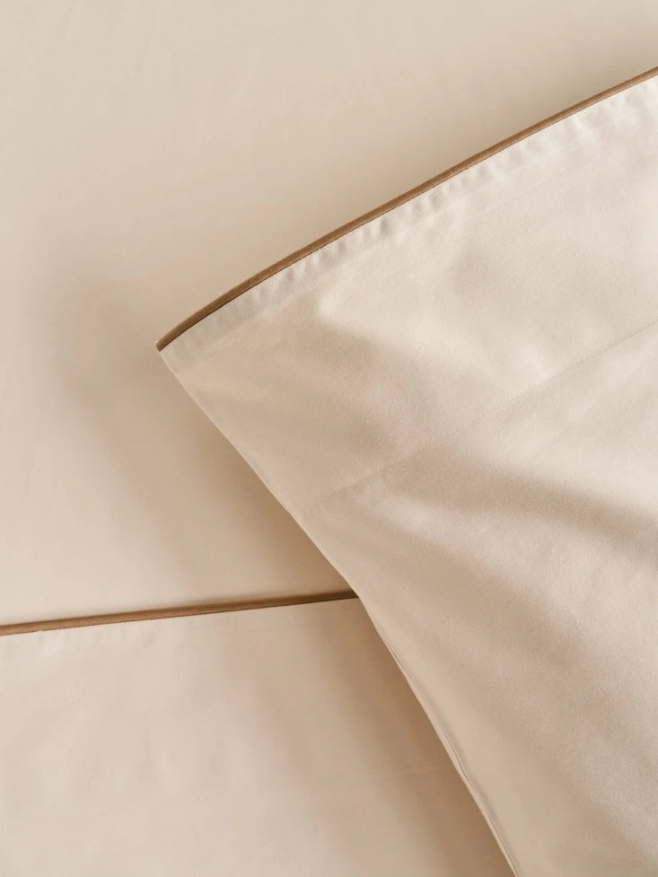 Sycamore Sheet Set in Balinese Pearl— close-up of fabric - {{Balinese Pearl}}