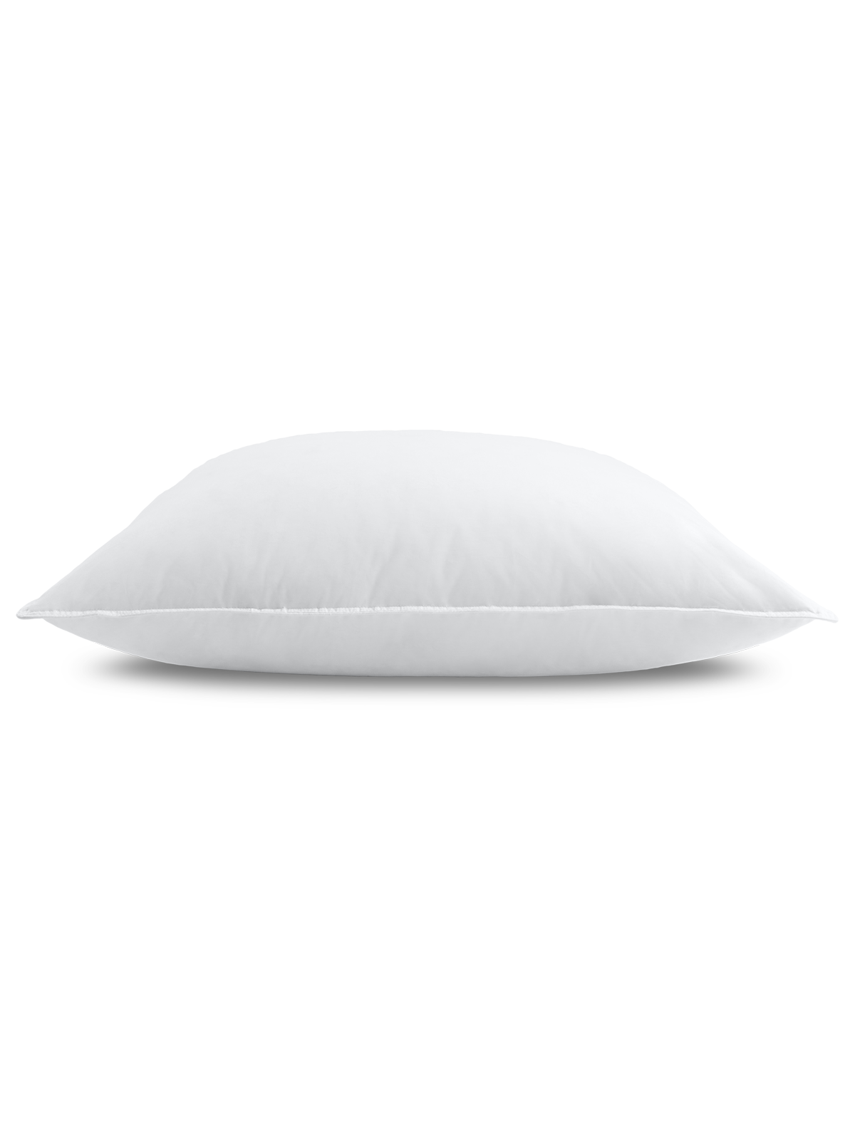 Elegant square pillow lying down in Signature White color.