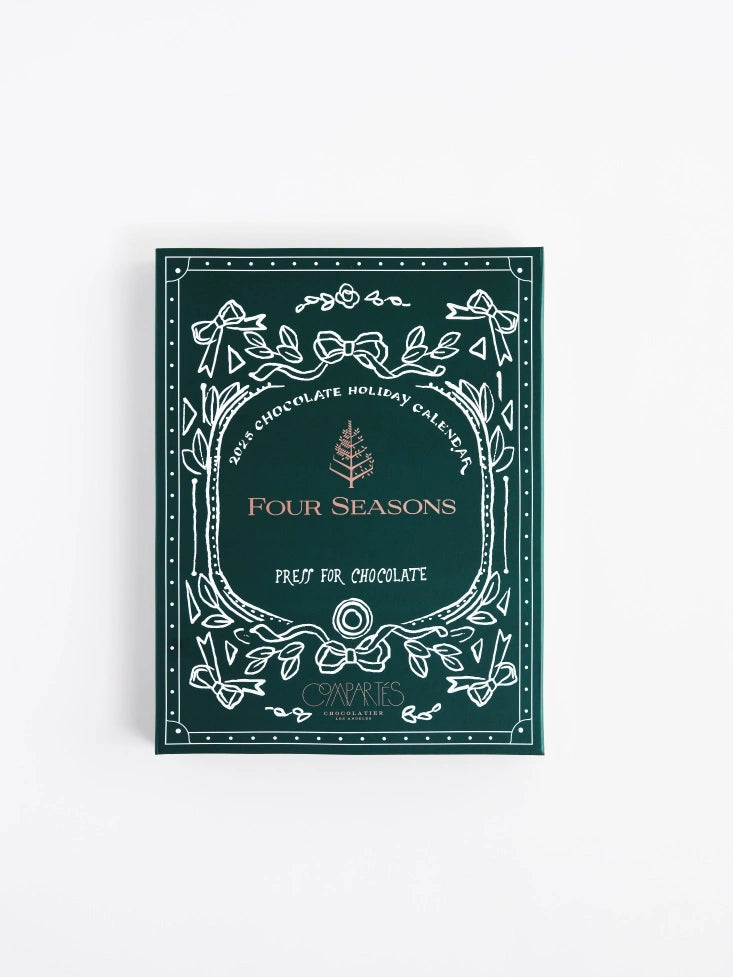 Four Seasons chocolate holiday calendar packaging on a white background