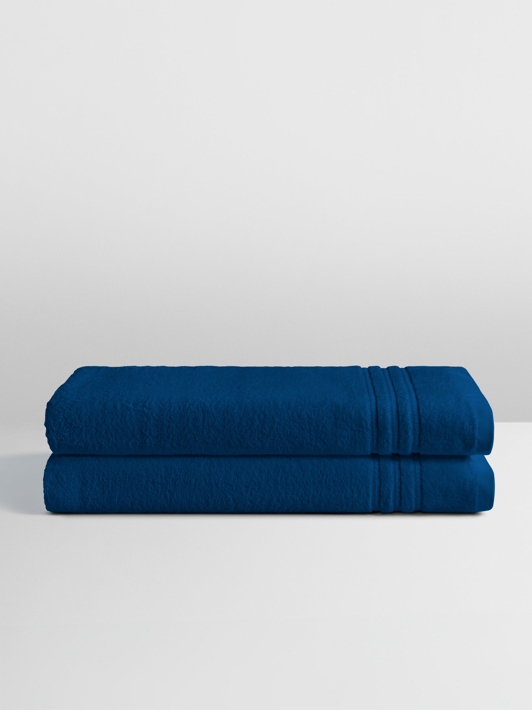 Four Seasons Bath Sheet Set, Riviera Navy, 2 oversized bath sheets, 100% combed low-twist cotton terry - {{Riviera Navy}}