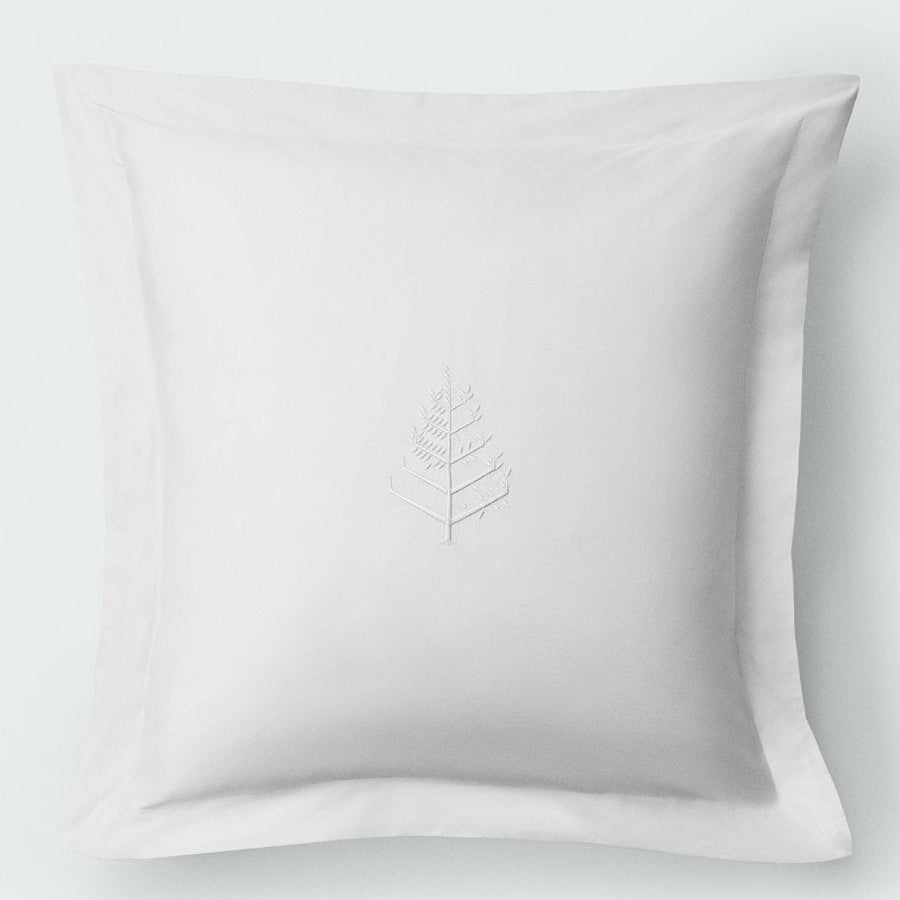 Four Seasons Euro Sham Set, white, Supima cotton, embroidered logo, 2-piece