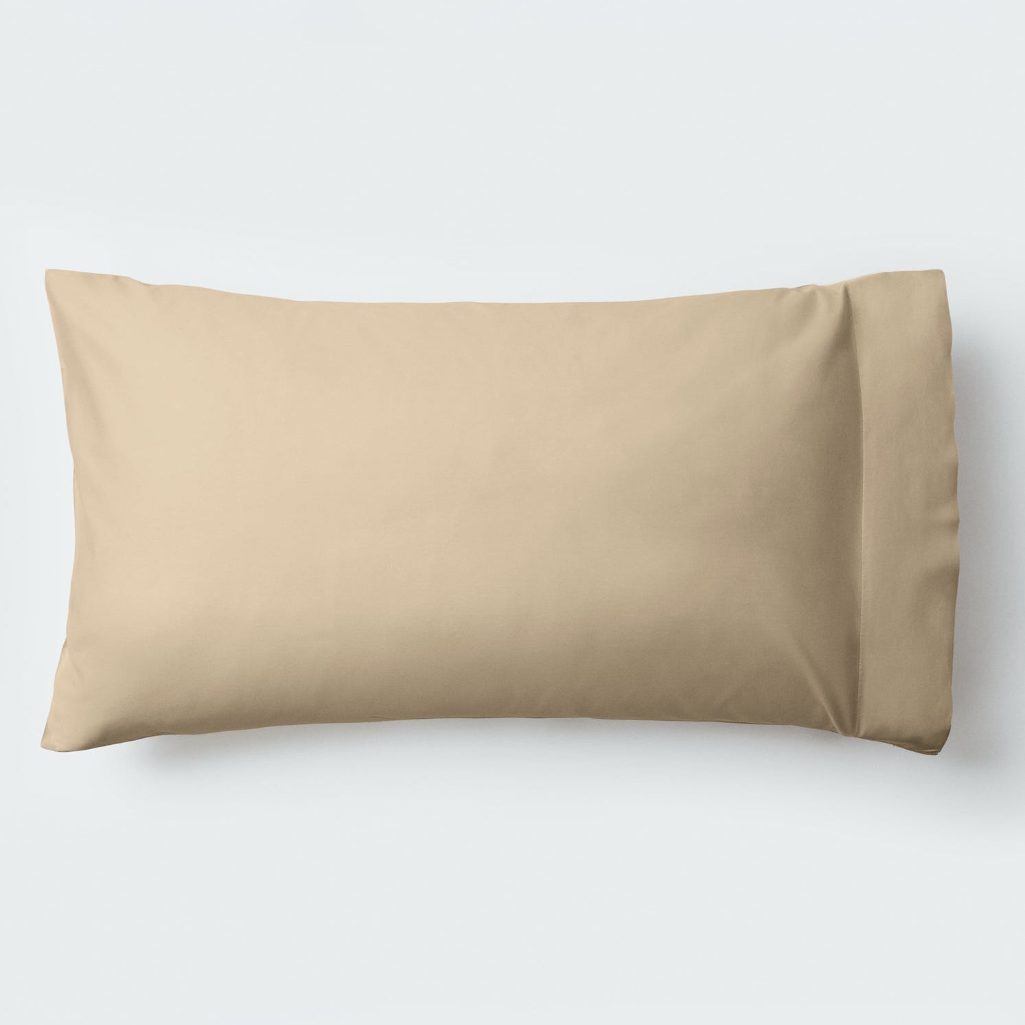 A pillow with an elegant Egyptian Camel color pillowcase. - {{Egyptian Camel}}