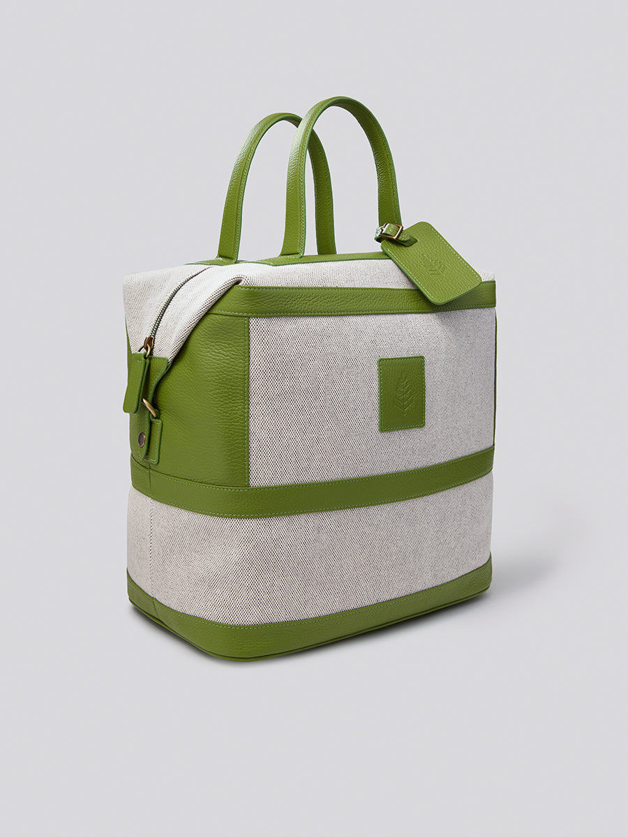 The Steamer travel bag in Kyoto Matcha from the Four Seasons Travel Collection.