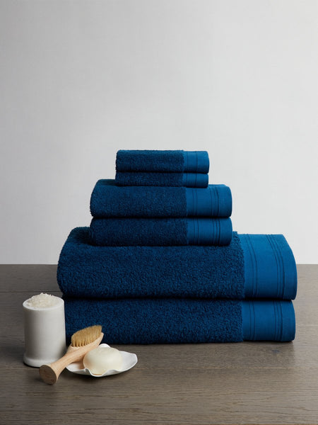 Classic Blue Towel Spa Bundle (2 Wash + 2 Hand + 4 Bath Towels)-N/A