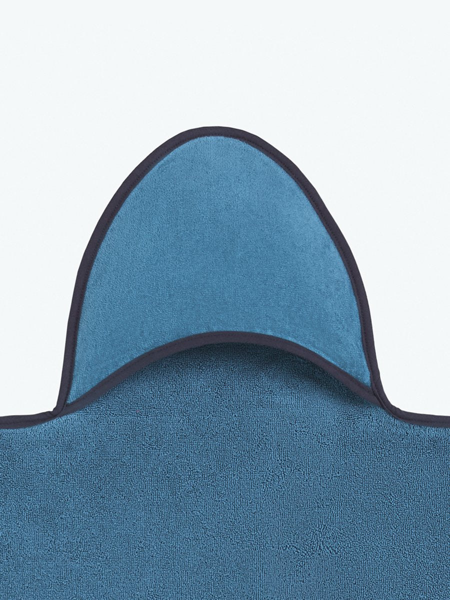 Close-up of the hood of a hooded towel.