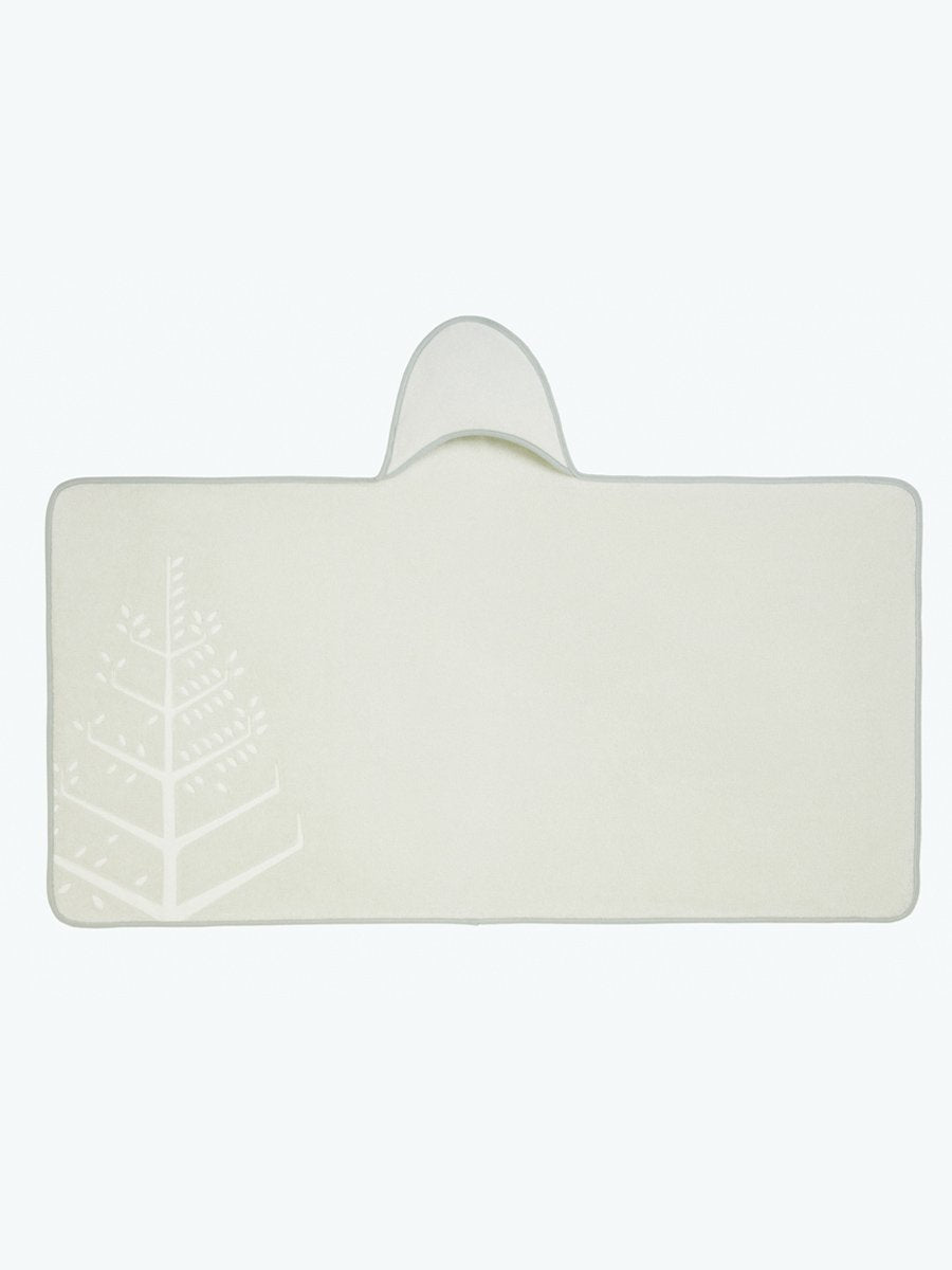 Soft and absorbent hooded towel in "Safari Sage" with an embroidered Four Seasons logo.